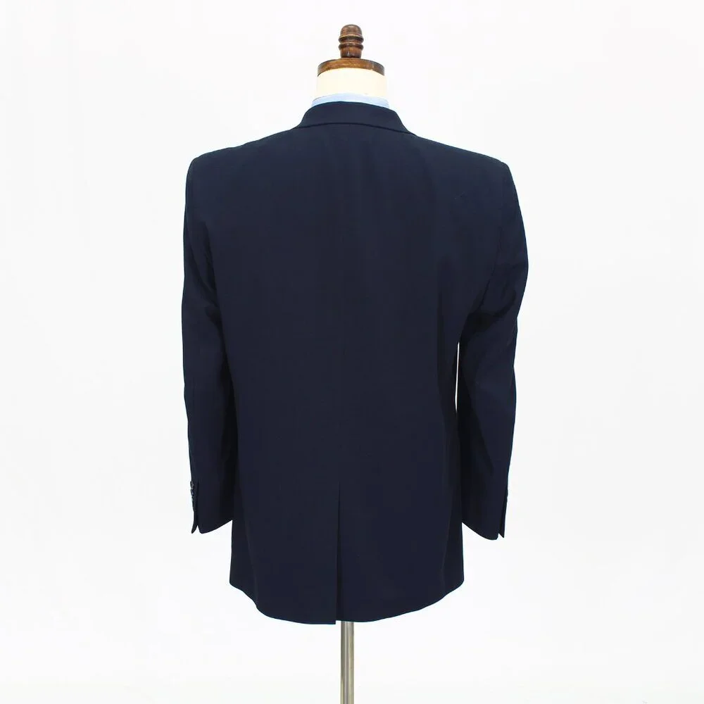 Croft & Barrow 42R Navy Solid 2-Button Sport Coat Blazer Jacket T653